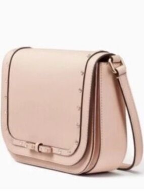 kate spade Blush Pink Leather Stud-Trim Crossbody Bag